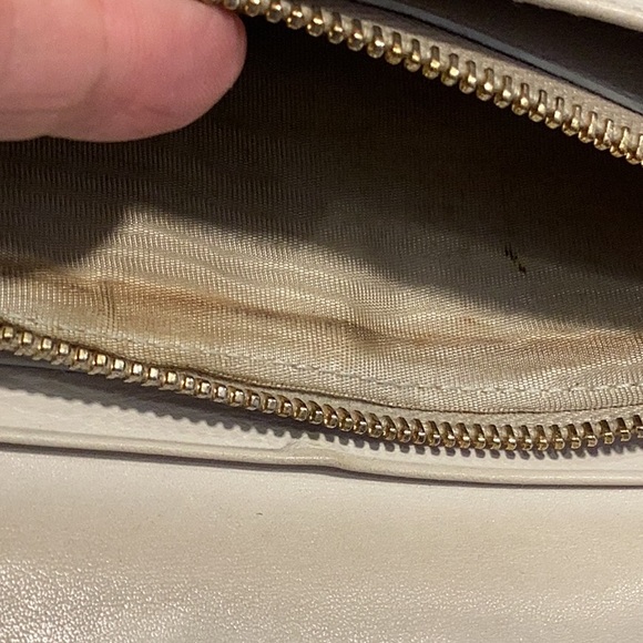 Prada long leather wallet with COA. Cream color. EUC - Picture 9 of 14